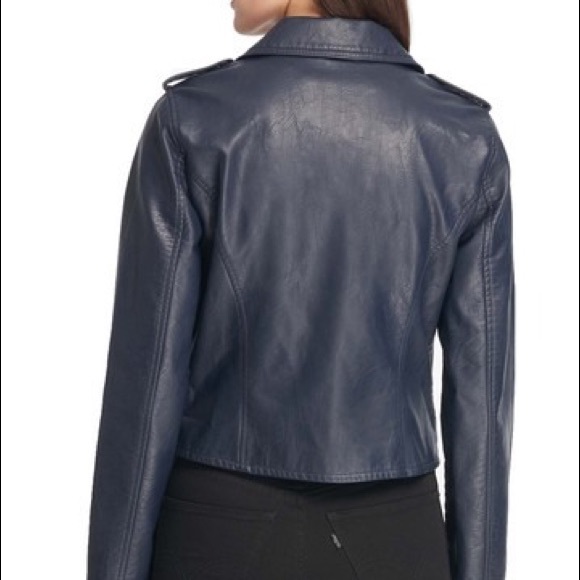 NWT LEVI’S Faux Leather Moto Jacket - Picture 5 of 11